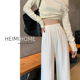 裤 白色阔腿裤 高级垂感宽松直筒西装 长裤 潮 女春夏秋高腰小个子窄版
