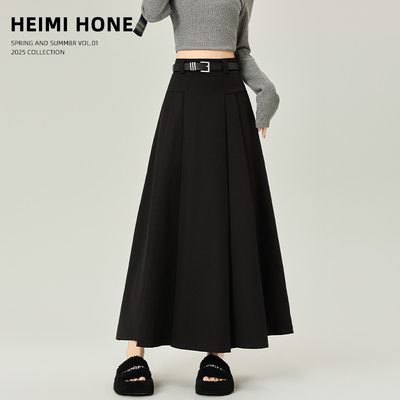 春夏秋学院风a字西装百褶半身裙