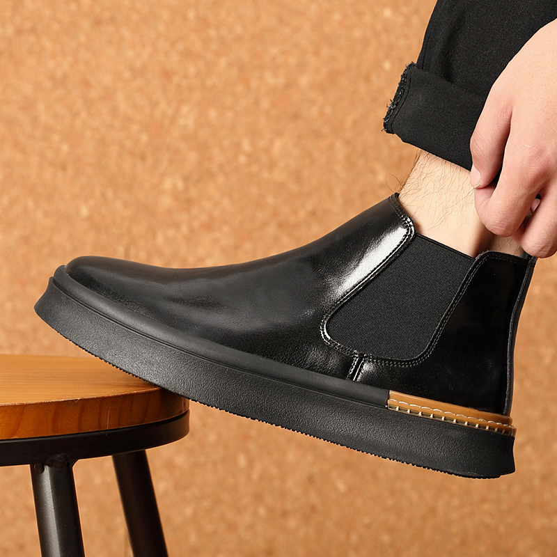 马丁靴男中帮短靴秋冬新款