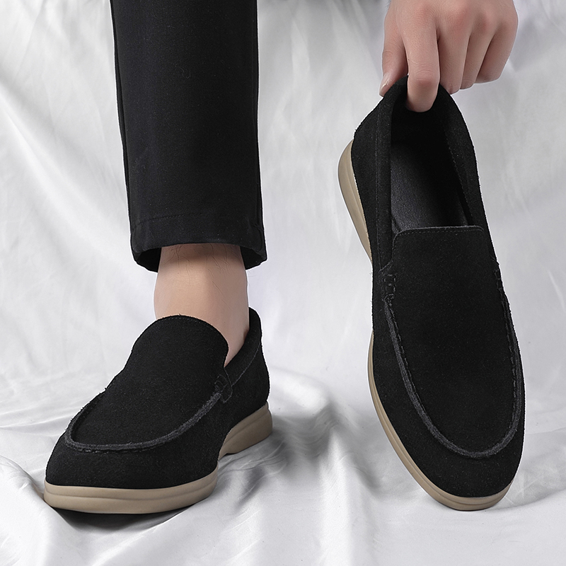 2025新款夏季一脚蹬休闲皮鞋