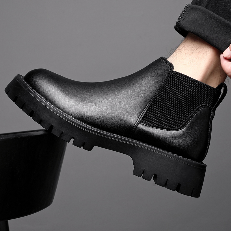 2025新款中帮透气英伦切尔西靴