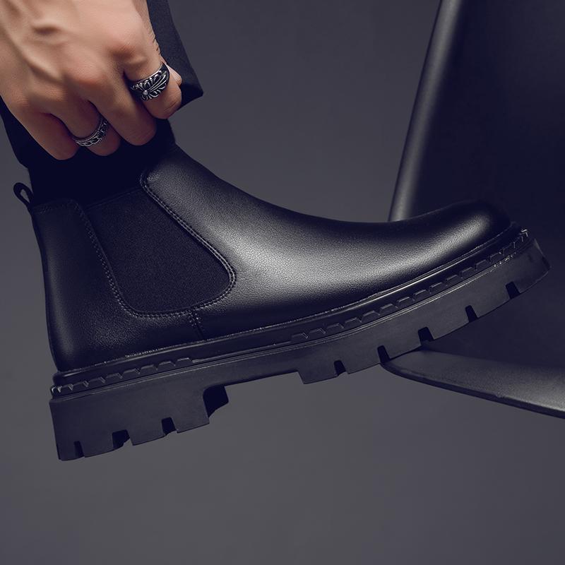 切尔西短靴冬季加绒马丁靴