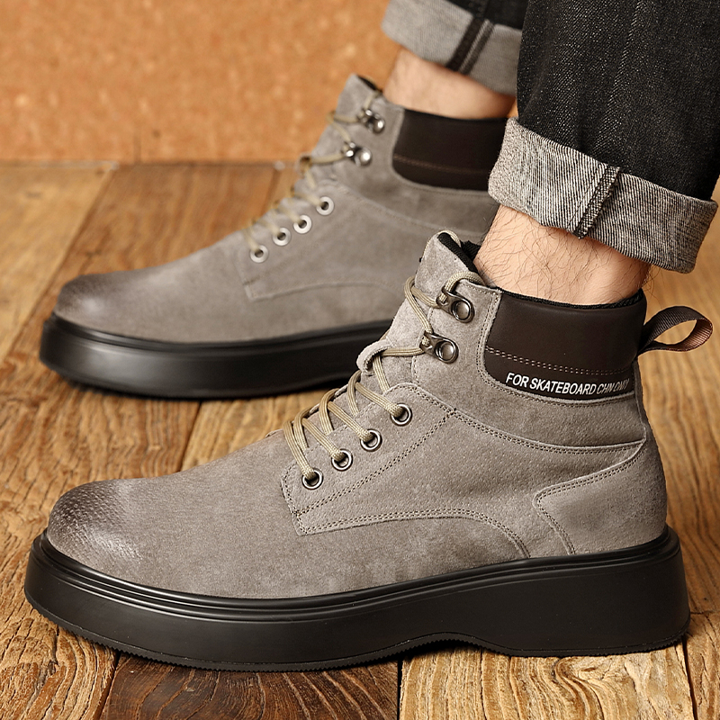 马丁靴男鞋高帮秋冬季新款