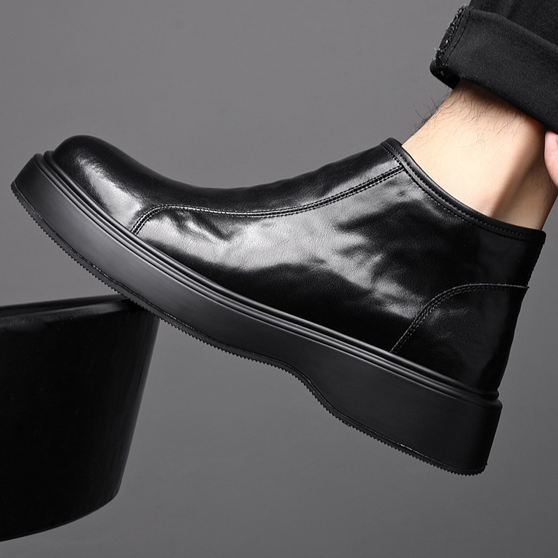 2025新款切尔西靴男款秋冬季男鞋真皮靴子马丁靴烟筒时尚休闲短靴