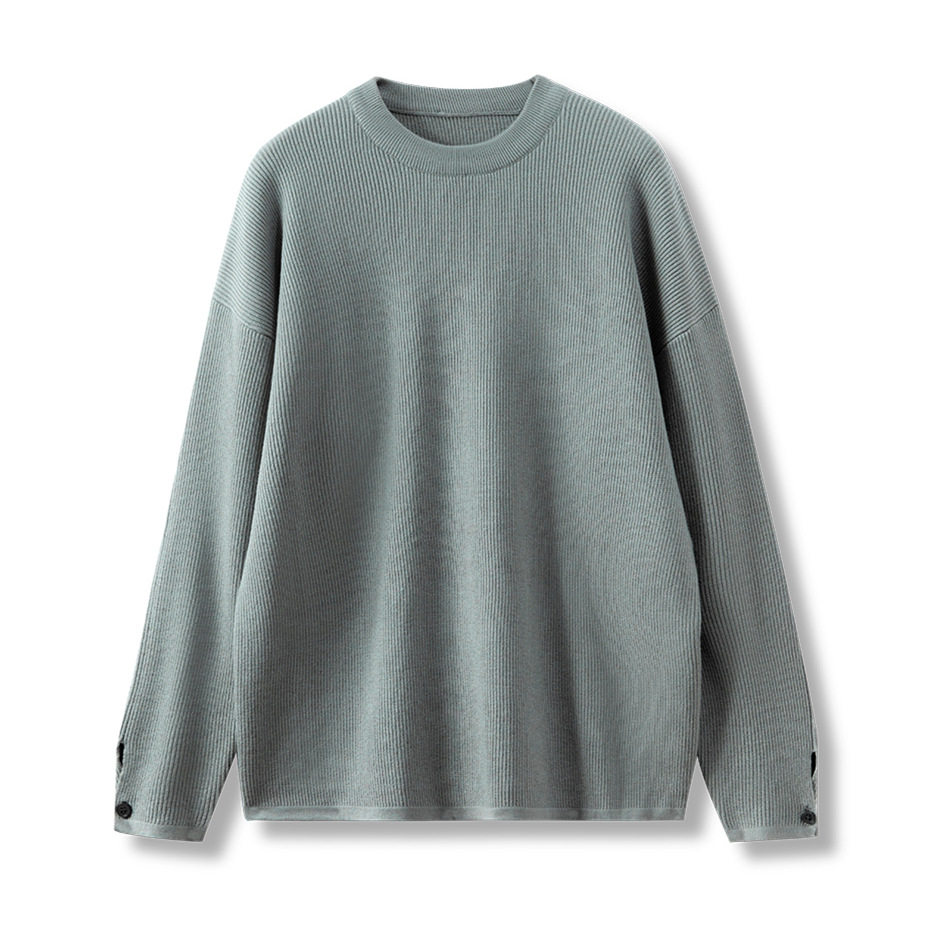 一件批发直播纽扣新爆款毛衣男士英伦潮流青年港风打底针织衫外套