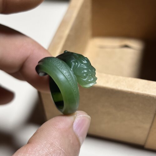碧玉戒指仿古盘龙苏工七号矿