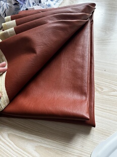 棕红色 宽1.45米左右 厚度 面料 皮革布料 2米