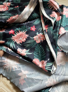 2米 芭蕉花款 段子布料 里子面料(宽1.45米左右)