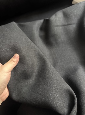 纯黑色 丝毛 加厚 羊毛牛仔布 0966面料 宽1.3米左右