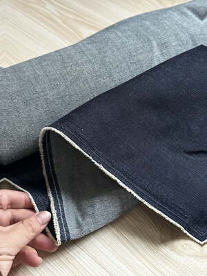 一米 深蓝色 微弹 0547牛仔面料（宽1.5米左右）水洗会褪色正常