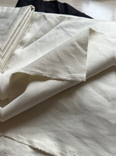 白色斜纹 宽1.45米左右 麻棉 楼下面料 纱卡布料 一米