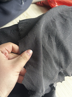 黑色 宽1.45米左右 大颗粒 偏厚面料 熨烫衬 3米
