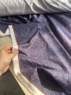 一米 紫色抽象风格 弹力 缎子布料 0143面料（宽1.45米左右）