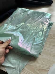 炫彩 宽1.45米左右 绿色 面料 羽绒服布料 2米