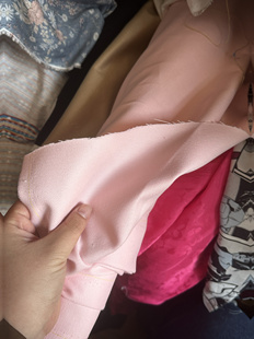 纯棉牛仔 细腻柔软 韩国粉色 一米斜纹 面料