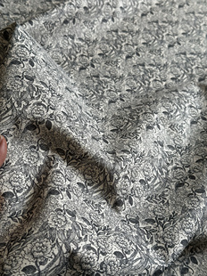 纯棉 60支 高支棉 一米 宽1.45米左右 夜昙花款 0175面料 韩系