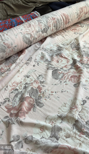 一米 粉色玫瑰 棉绸人造棉布料 0649面料（宽1.45米左右）