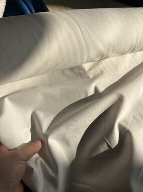 1.5米 白色 纯棉 薄款帆布 0978面料（宽1.45米左右）