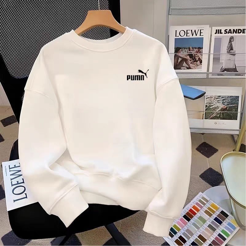 奥莱重磅纯棉卫衣男士秋冬加绒圆领宽松运动长袖休闲上衣打底衫潮