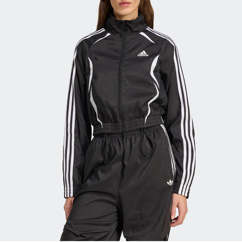 Adidas阿迪达斯三叶草SLIM TRACKTOP女士梭织修身运动外套KE9786