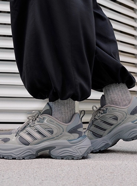 Adidas阿迪达斯男女深灰色厚底户外徒步耐磨老爹鞋运动鞋JR0042