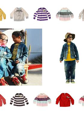 5z现货Denim Dungaree童装25秋冬日系儿童休闲风格长袖T恤打底卫