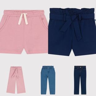 简约裤 现货Petit 休闲牛仔裤 25春夏女童长裤 子 Bateau童装