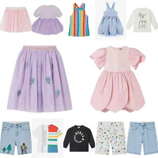 3z现货Stella童装 马甲背心T恤连衣裙半身裙卫衣 25春夏牛仔短裤