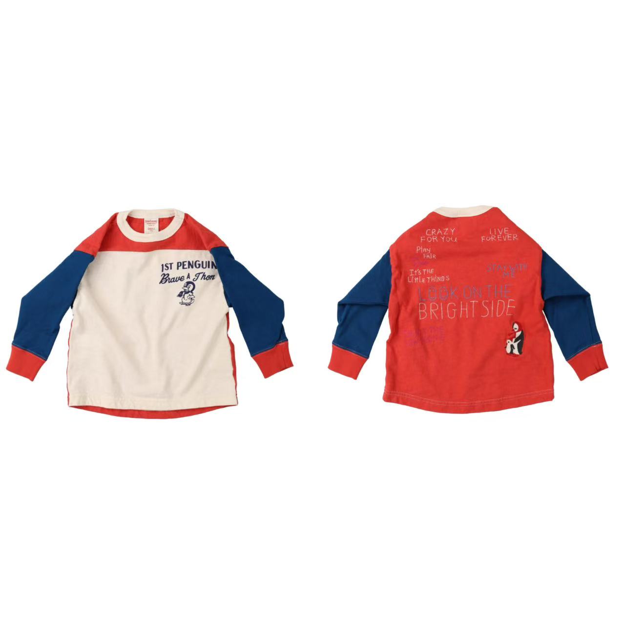 DenimDungaree长袖T恤圆领