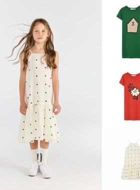 在途tao童装26春夏女童连衣裙印花长裙直筒可爱修身