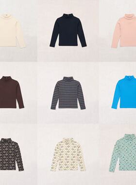 部分现货Misha & Puff童装25秋冬儿童长袖T恤简约套头衫