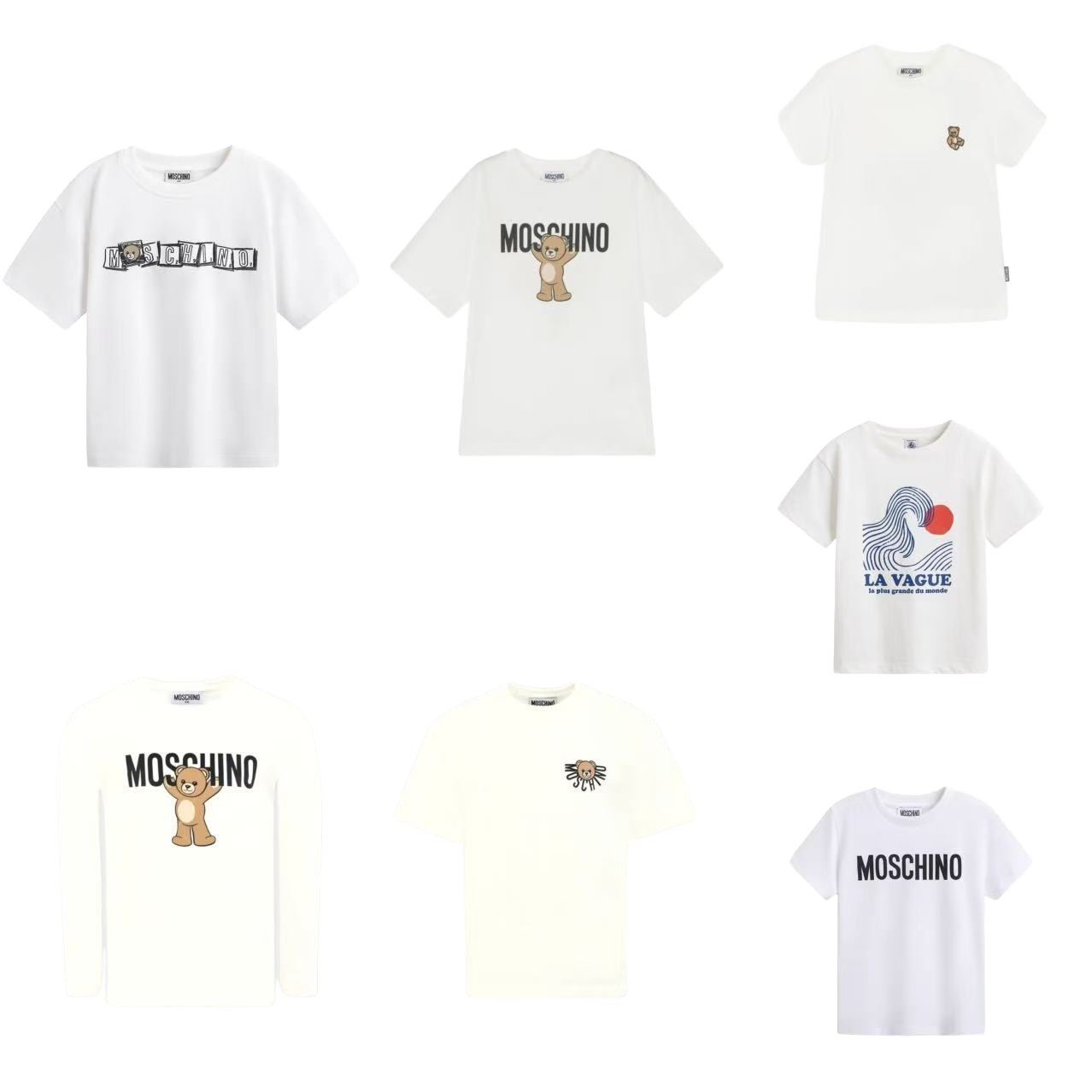 现货moschino童装25秋冬儿童短袖小熊T恤圆领印花上衣,童装/婴儿装/亲子装,T恤,淘宝优惠券,粉丝福利购,淘宝优惠卷