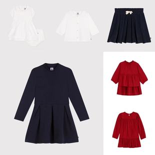 两件套花式 24秋冬婴儿连衣裙套装 上衣公主 Bateau童装 4z现货Petit