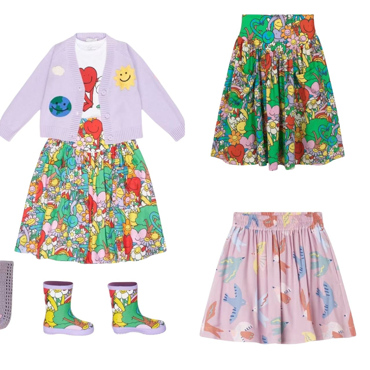 现货Stella mccartheny kid童装25秋冬女童半身裙长裙A字裙,童装/婴儿装/亲子装,半身裙,淘宝优惠券,粉丝福利购,淘宝优惠卷