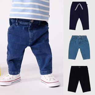 外穿保暖直筒裤 现货Petit 长裤 25秋冬男婴打底裤 子 Bateau童装