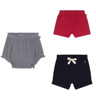 纯色宽松五分裤 25春夏婴儿百搭短裤 Bateau童装 现货Petit