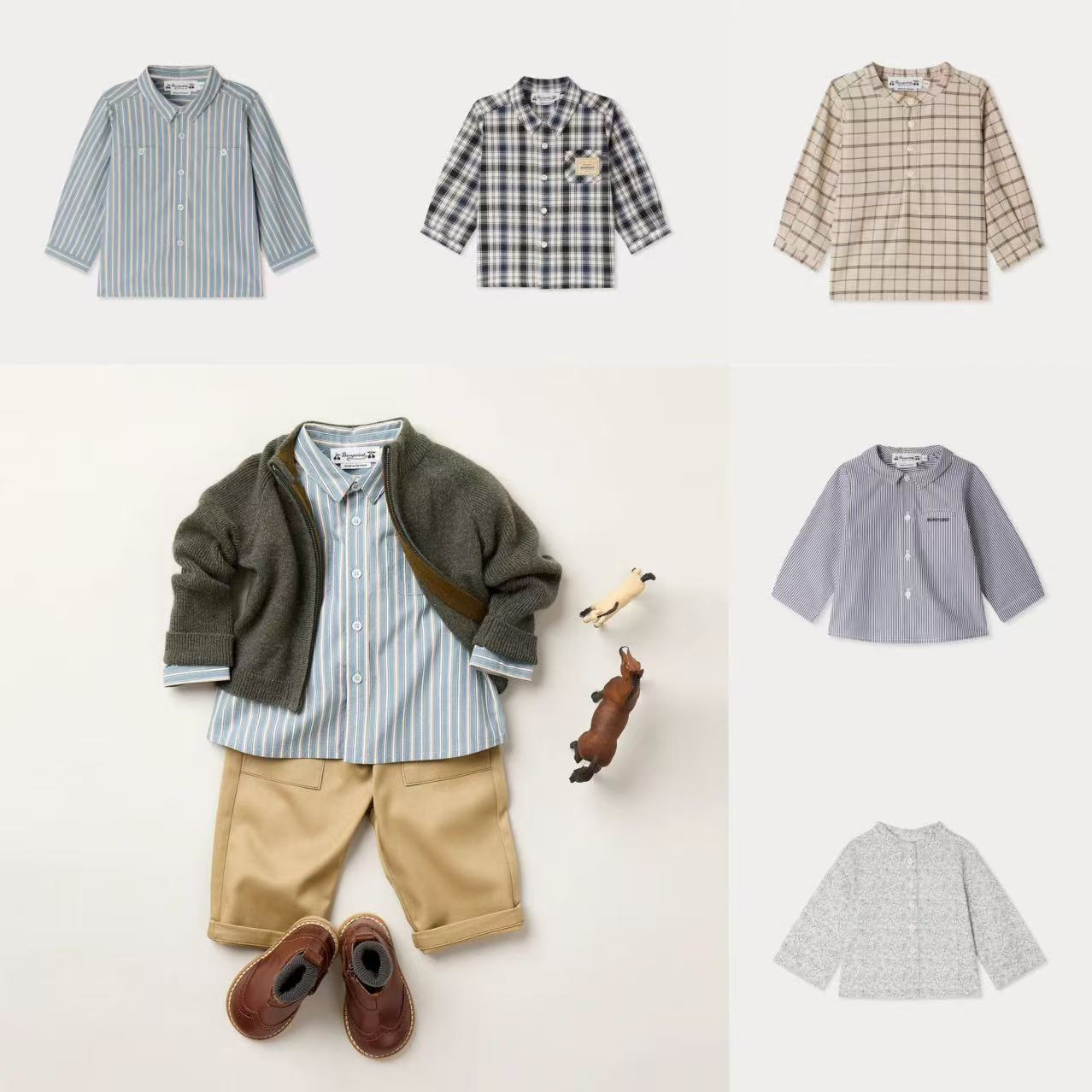 男宝宝婴儿上衣衬衫学院风打底