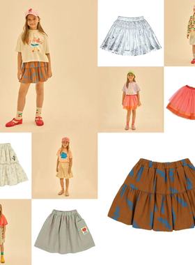 3z现货Jelly Mallow童装25春夏女童半身裙A字裙百褶裙甜美