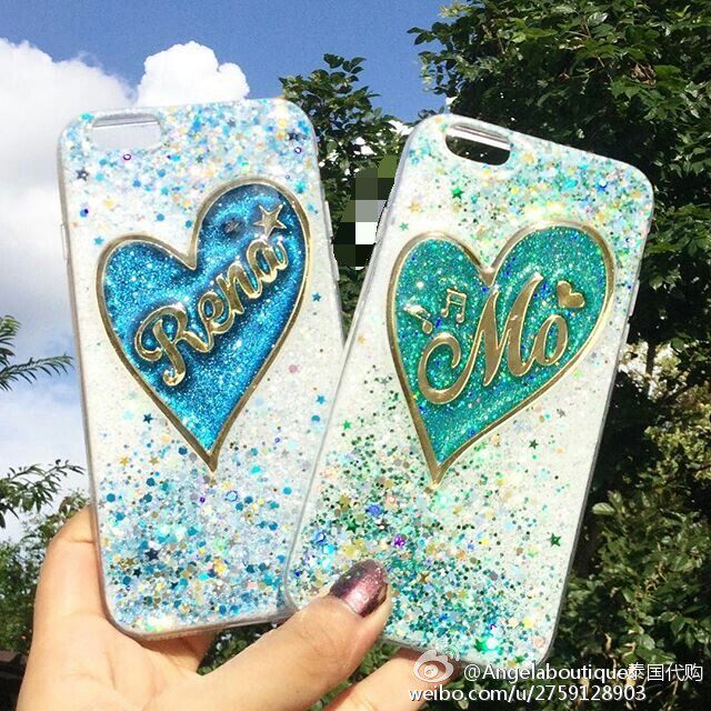 泰国同款定制OPPOvivo心形情侣名字diy定制字母手机壳iphone15
