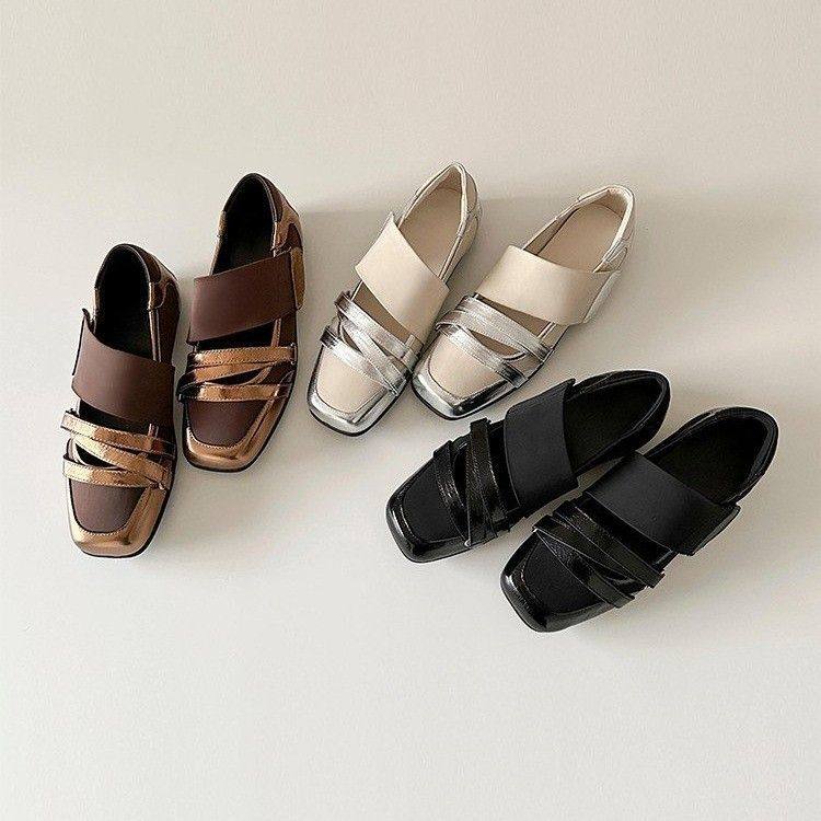 浅口高级小众芭蕾鞋女法式设计感时髦运动风休闲单鞋