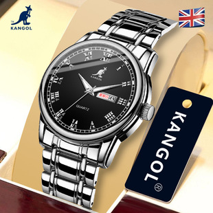 英国品牌坎戈尔袋鼠KANGOL全自动石英表男士手表学生防水-k821