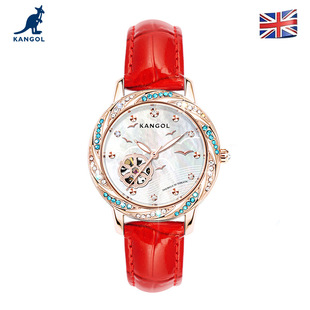 英国品牌坎戈尔袋鼠KANGOL全自动机械表女士手表学生防水 K318