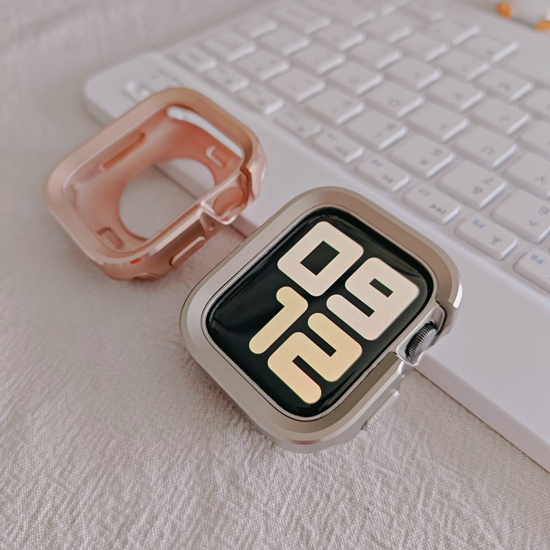 适用iwatchS789冷锋金属保护壳苹果手表ultra防摔apple watch56SE