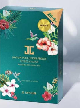 韩国JAYJUN捷俊绿色防雾霾面膜补水新生透白舒缓镇定急救贴片面膜
