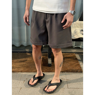 男女四分裤 cleanfit百搭通勤短裤 子 裸感轻薄休闲西裤 BurnBro夏季