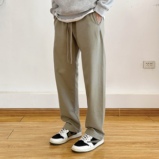 情侣直筒卫裤 男女垂感休闲裤 高街纯色休闲宽松运动裤 BurnBro美式