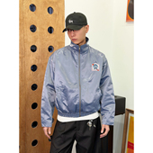 BurnBro美式 复古高级感尼龙vintage短款 夹克男女宽松bomber外套潮