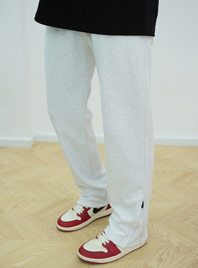 BurnBro美式高街vibe运动卫裤男国潮脚口拉链休闲直筒宽松长裤子