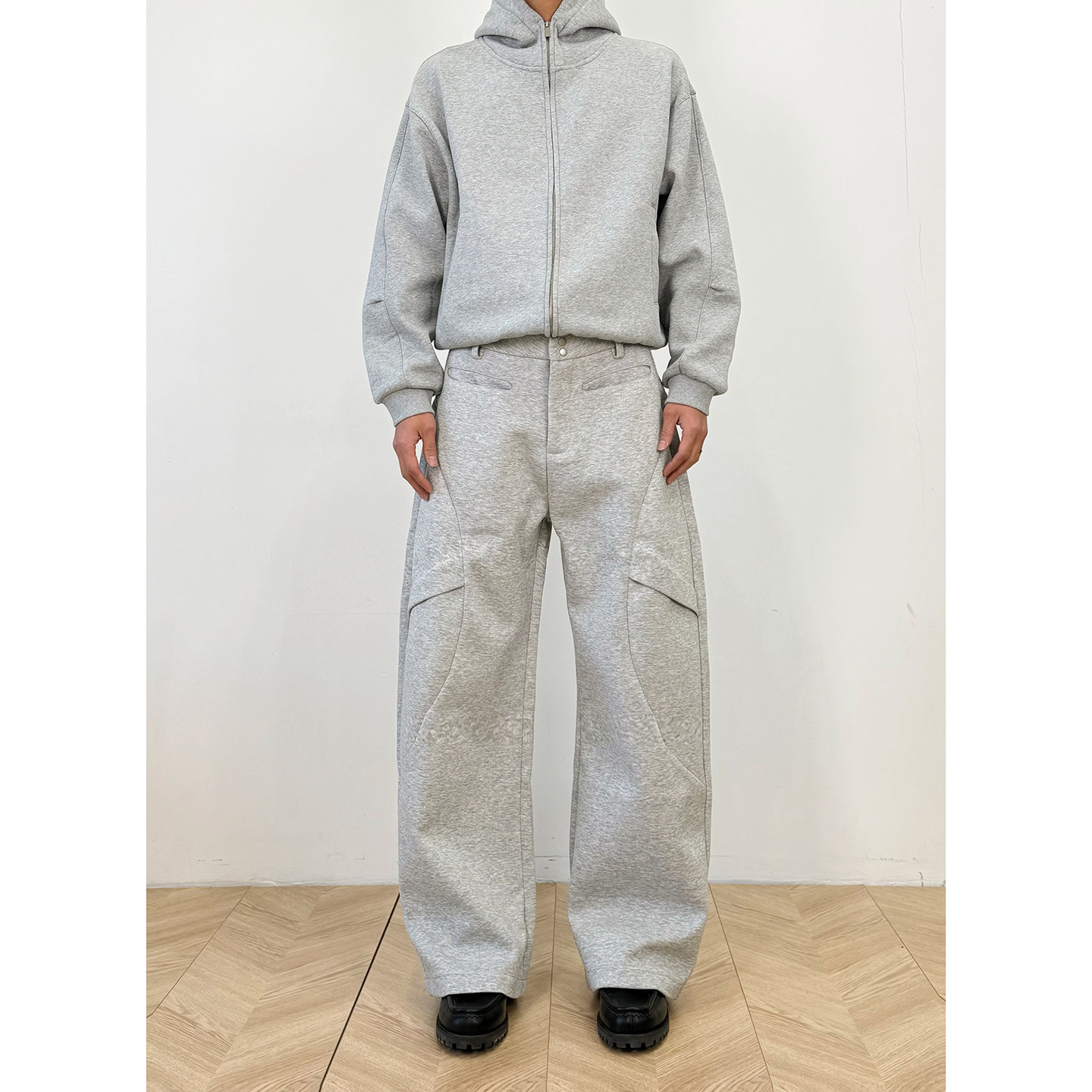 BurnBro美式复古慵懒垂感弯刀卫裤男女直筒宽松阔腿cleanfit长裤,男装,卫裤,淘宝优惠券,粉丝福利购,淘宝优惠卷