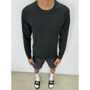 BurnBro 薄肌速干无缝提花训练衣T恤非lu MVT运动健身显大紧身长袖